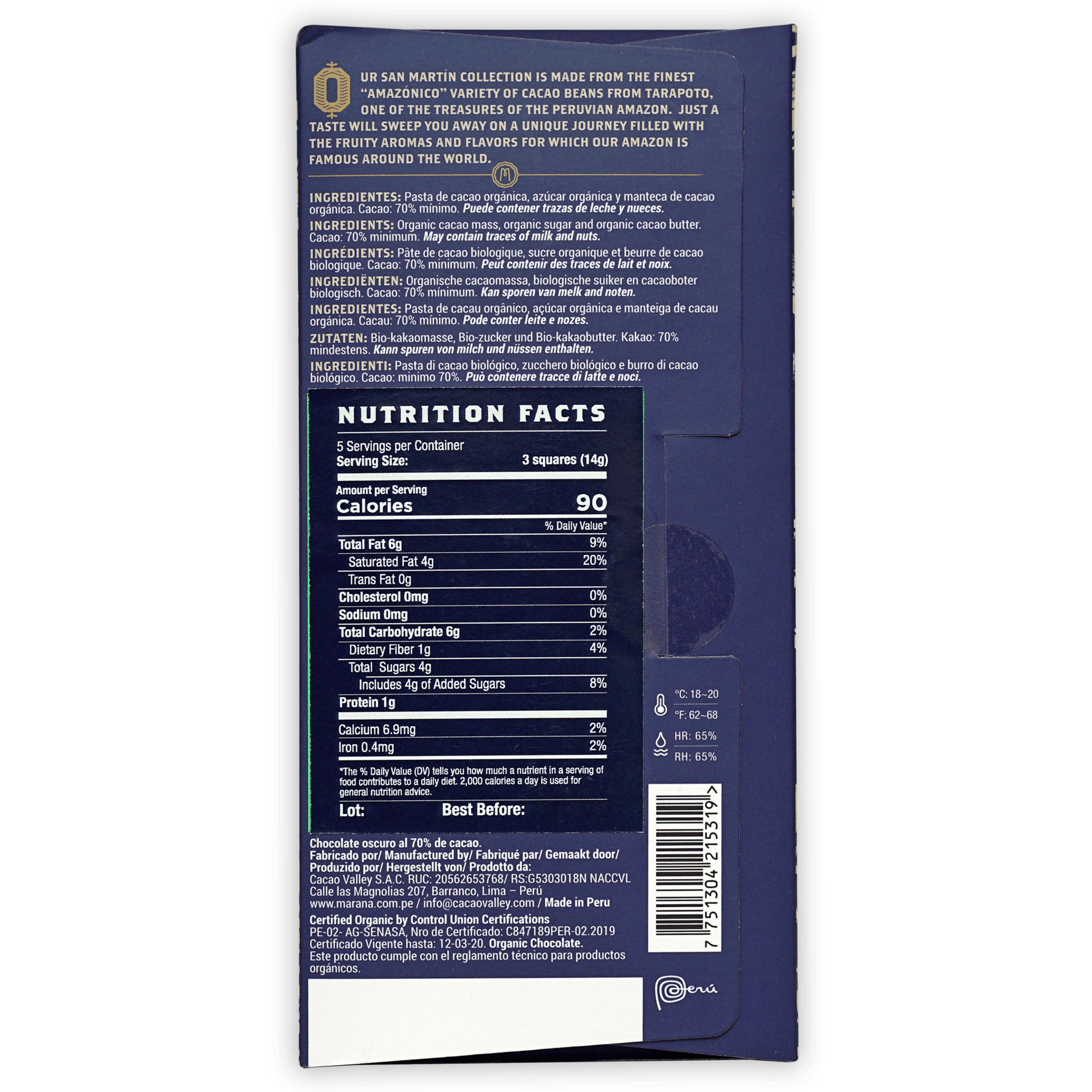 Marana San Martin 70% – Bar & Cocoa