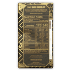 Marou 100% dark chocolate bar in gold black foil with leaf patterns