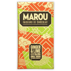Marou Ba Ria Ginger Lime 69% chocolate bar with vibrant packaging