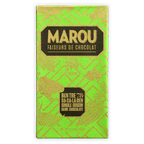 Marou Ben Tre 78% dark chocolate bar in vibrant green gold foil with leaf motifs