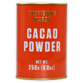 Marou Cacao Powder Tin 100% in vibrant red cylindrical tin with gold accents