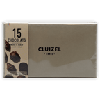 Michel Cluizel 15-piece beige chocolate box with 15 dark and milk bon bons