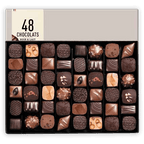 Michel Cluizel 48-piece mixed dark milk chocolate truffles in black box