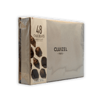 Michel Cluizel 48-piece mixed chocolate bon bons gift box, cream-colored sleek design