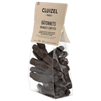 Michel Cluizel chocolate covered candied orange strips bag