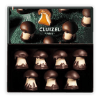 Michel Cluizel chocolate mushroom truffles with caramel in black box
