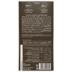 Back of Michel Cluizel Grand Lait 45% dark brown chocolate bar wrapper with ingredients and nutrition info
