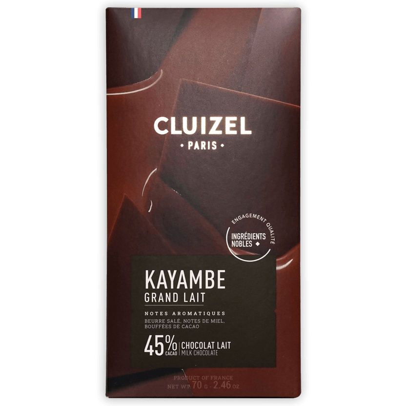 Michel Cluizel Grand Lait 45% sleek dark brown glossy wrapper