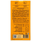 Back of Michel Cluizel Mangaro Dark 71% wrapper with orange design and multilingual info