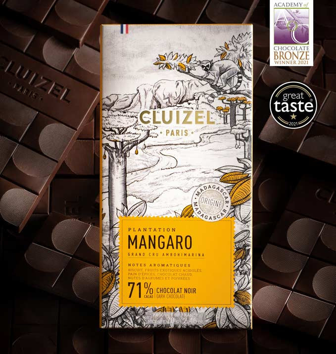Michel Cluizel Mangaro Dark 71% chocolate bar with Madagascar wrapper