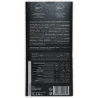 Michel Cluizel Noir 72% dark chocolate bar back with black wrapper and nutrition info