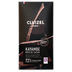 Michel Cluizel Noir 72% sleek black chocolate bar with gold accents