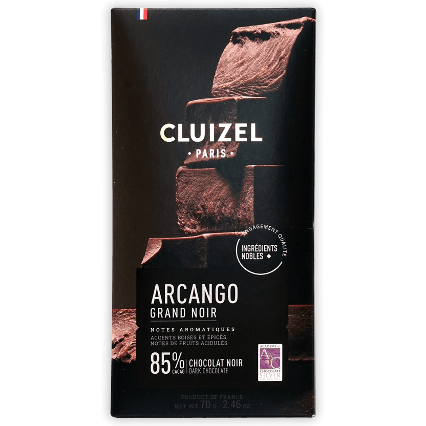 Michel Cluizel Noir 85% sleek black chocolate bar package