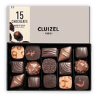 Michel Cluizel 15-piece chocolate bon bons gift box with assorted dark and milk chocolates