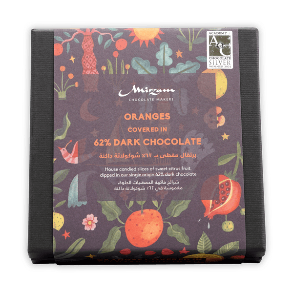 Mirzam 62% Dark Chocolate Coated Candied Oranges