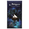 Mirzam 62% dark chocolate bar with coffee and cardamom in cosmic blue foil