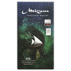 Mirzam Dark Chocolate Dates & Fennel 62% bar with cosmic ship design