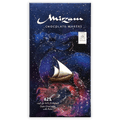 Mirzam 62% dark chocolate bar with rose in cosmic blue foil