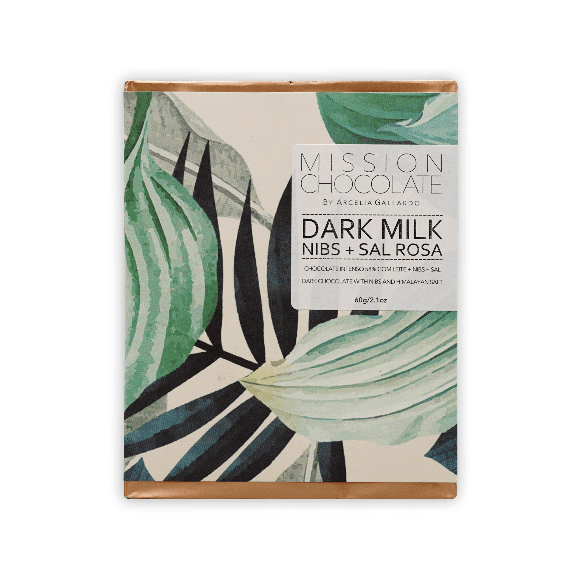 Mission Chocolate Dark Milk Nibs & Salt 58%