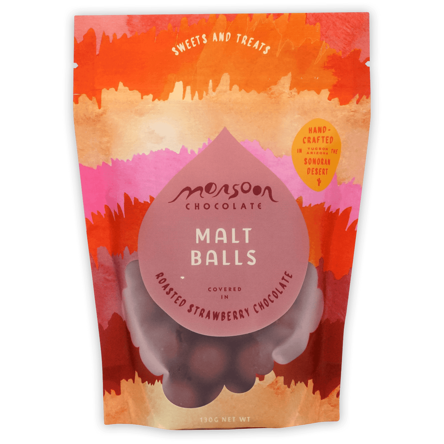 Monsoon White Roasted Strawberry Covered Malt Balls