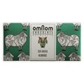 Omnom Sea Salted Almonds + Milk 45% chocolate bar wrapper with sheep and wolf logo