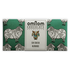 Omnom Sea Salted Almonds + Milk 45% chocolate bar wrapper with sheep and wolf logo