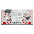 Omnom Sea Salted Toffee 40% Limited pink silver foil bar with hearts