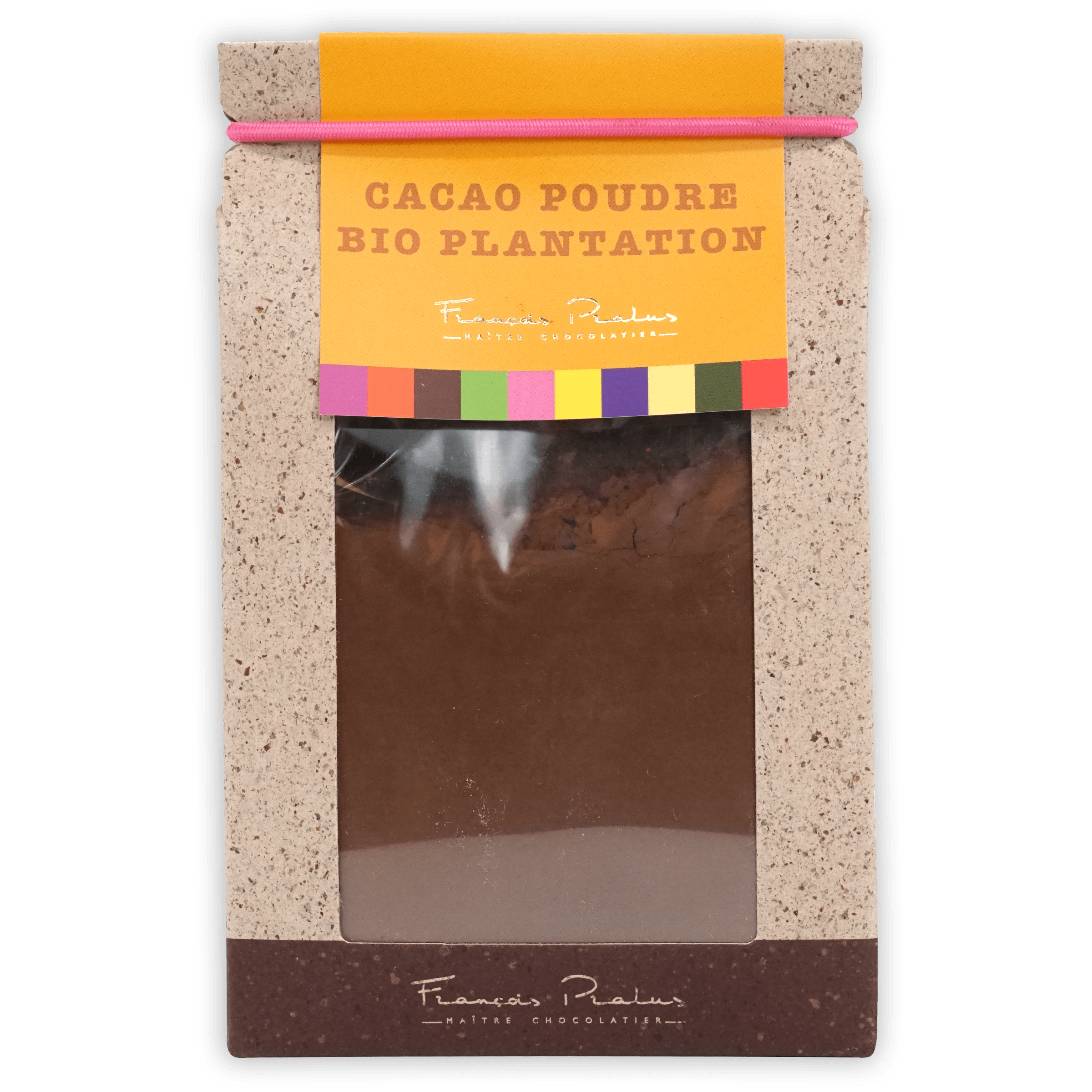 Pralus 100% Cocoa Powder: organic cacao poudre bio plantation package