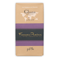Pralus Ghana 75% chocolate bar, beige purple wrapper, Ghana Forastero 75% cocoa