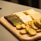 Pralus Infernale Pistache Praline Bar 75% with cheese, matcha bars, baguette