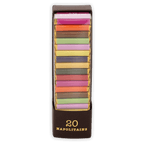 Pralus Napolitans of the Tropics 20 assorted-color chocolates in vibrant foil box