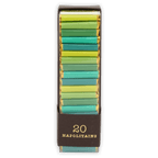 Pralus Napolitans Organic Vintages box of 20 assorted green teal foil-wrapped chocolates