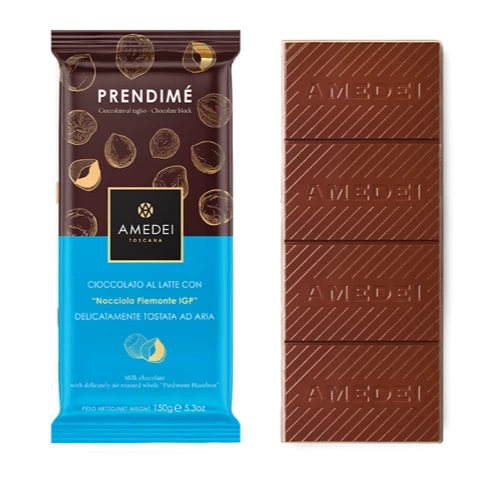 Amedei Prendimé Milk Chocolate w/ Hazelnuts 150g