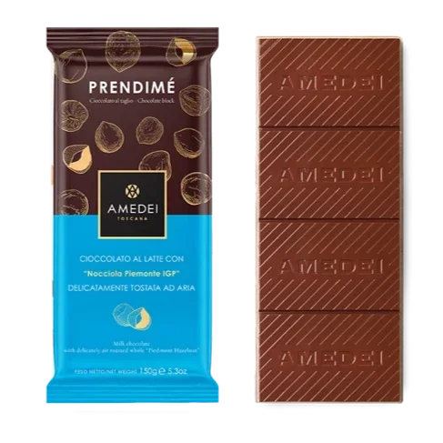 Amedei Prendime milk chocolate with hazelnuts 150g bar