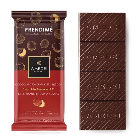 Amedei Prendimé Dark Chocolate w/ Hazelnuts 66% 150g