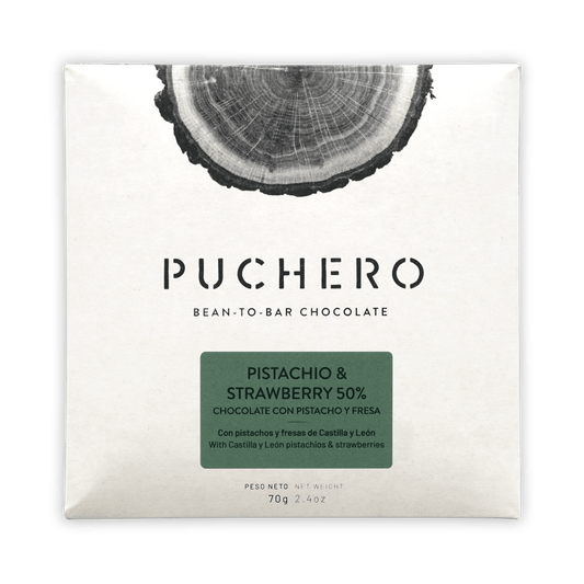 Puchero Milk Chocolate w/ Pistachio & Strawberries 50%