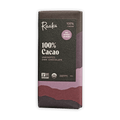 Raaka 100% cacao unroasted dark chocolate bar in black purple wrapper