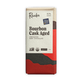 Raaka Bourbon Cask Aged 82% dark chocolate bar in textured wrapper