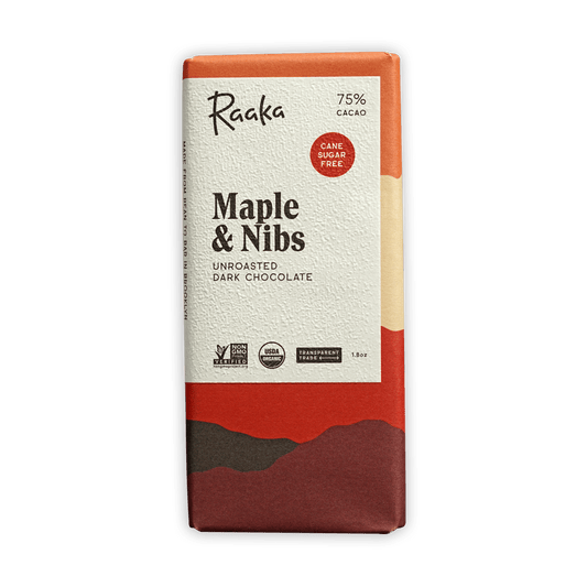 Raaka Maple & Nibs 75%
