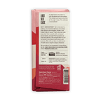 Raaka Pink Sea Salt 71% salted dark chocolate bar in pink red wrapper