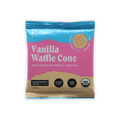 Raaka Vanilla Waffle Cone 61% bar in pink blue foil wrapper