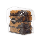 Ranger Chocolate Hazelnut Biscotti: 4 stacked cookies in clear pack