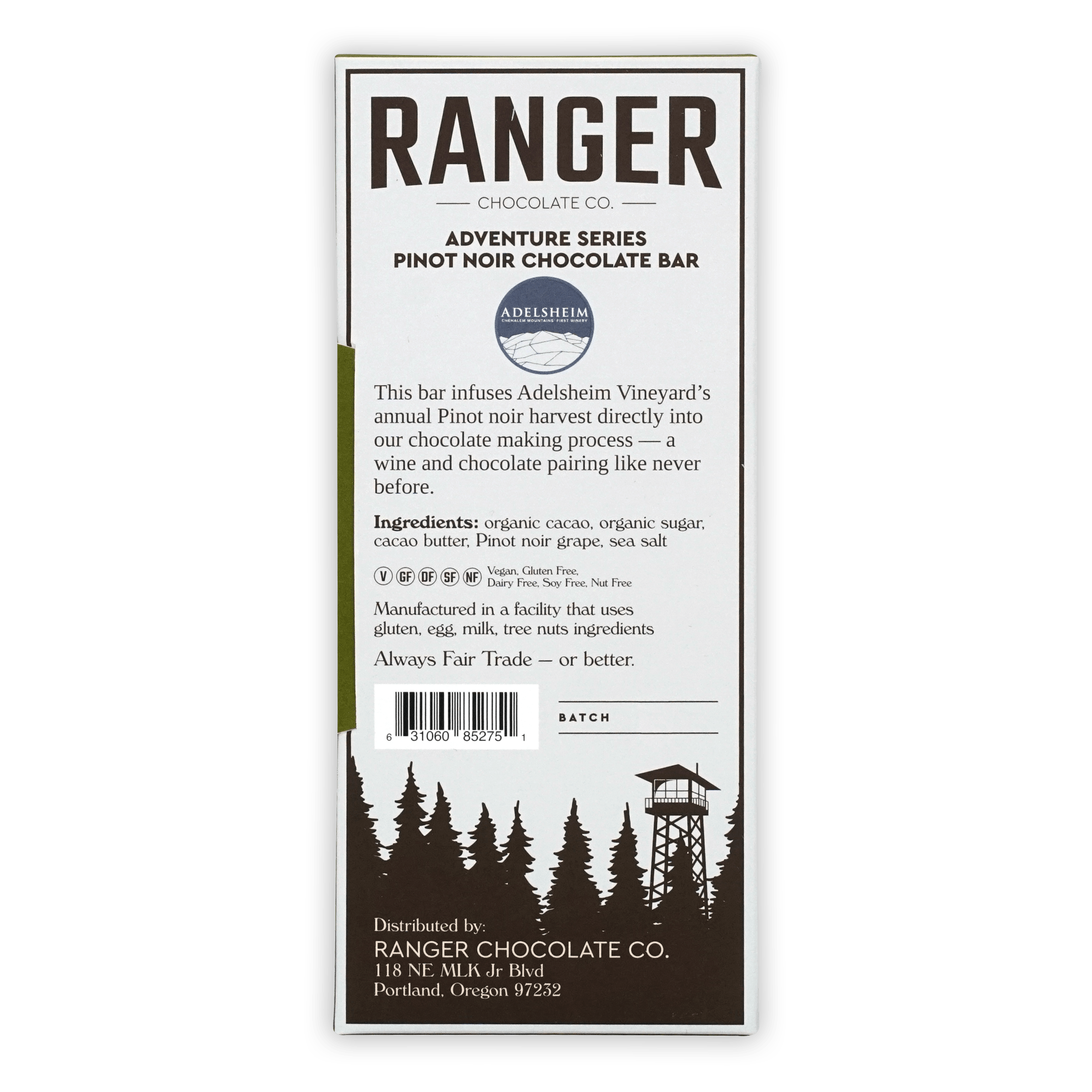 Ranger Dark Oregon Wine Country Pinot Noir chocolate by Ranger Chocolate Co