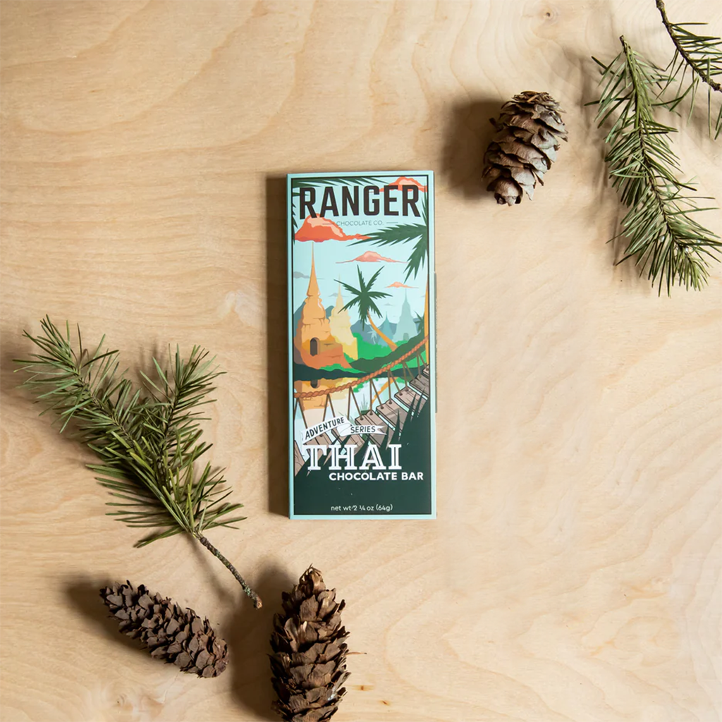 Ranger Dark Thai Chocolate Bar with Ranger Chocolate Co. branding
