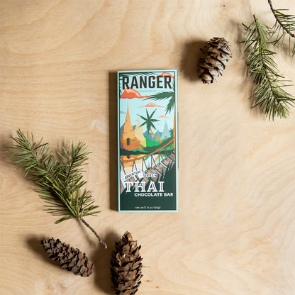 Ranger Dark Thai Chocolate Bar with Ranger Chocolate Co. branding