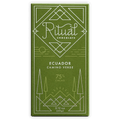 Ritual Ecuador 75% olive green bar with white geometric design and Ecuador Camino Verde text