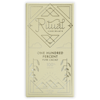 Ritual One Hundred Percent 100% cream chocolate bar with geometric silver design