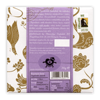 Rózsavölgyi Csokoládé milk chocolate with caramelized lavender flowers wrapper