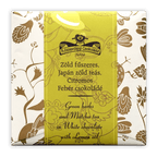 Rózsavölgyi Csokoládé white chocolate bar with matcha, spices and lemon oil