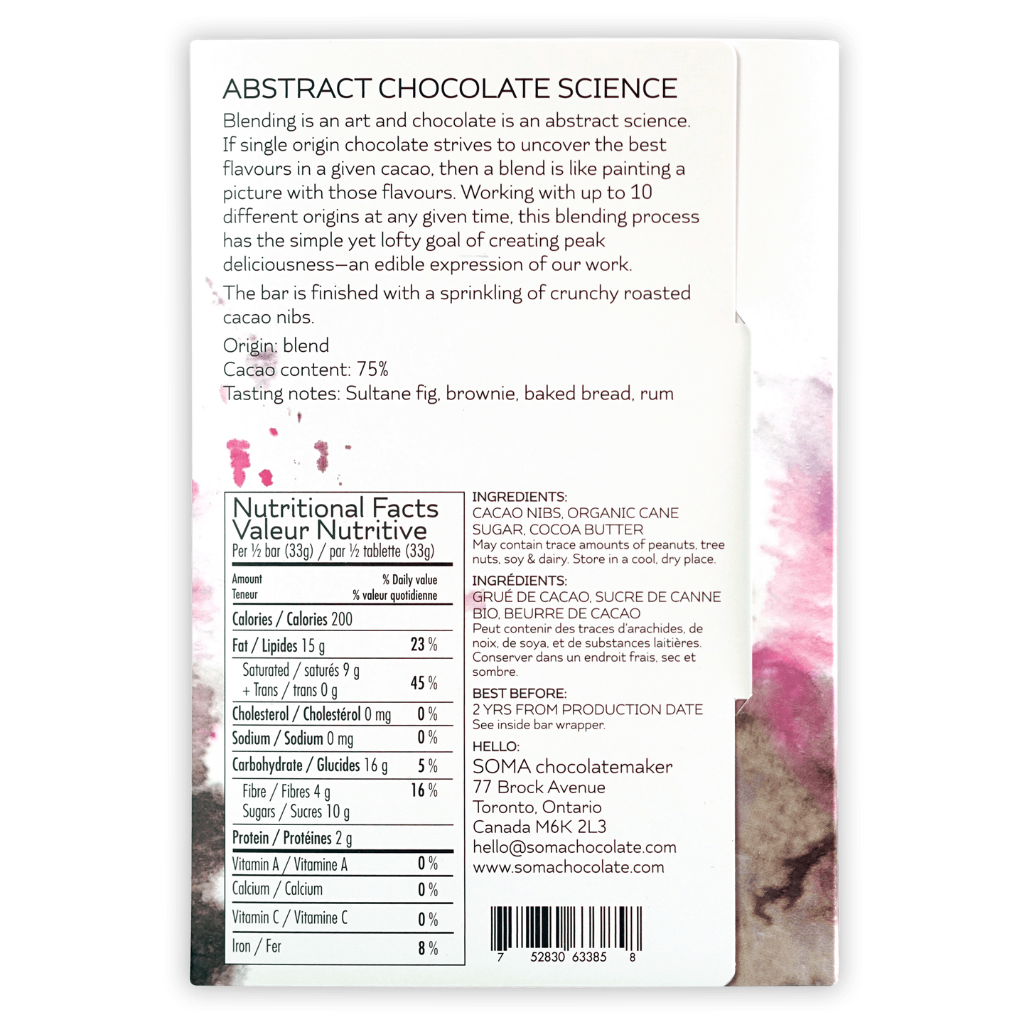 Soma Abstract Chocolate Science 75%